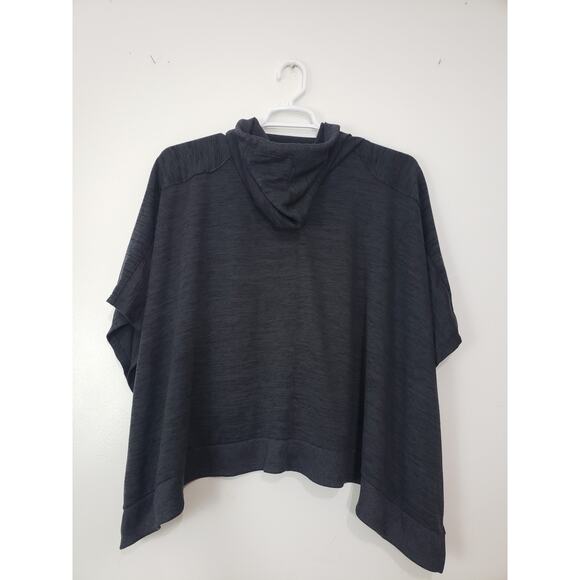 (O5) Y2K Athleta Sweater Size S Techie Sweet Blissful Hooded Poncho Oversize - Picture 7 of 8